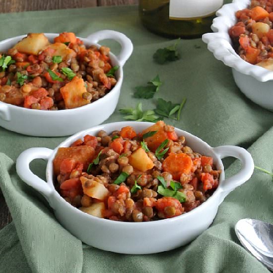 Lentil, Carrot and Potato Hash