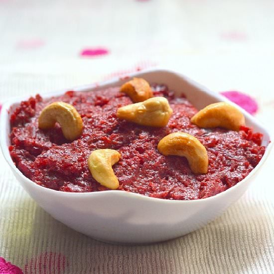 Sugarfree beetroot halwa