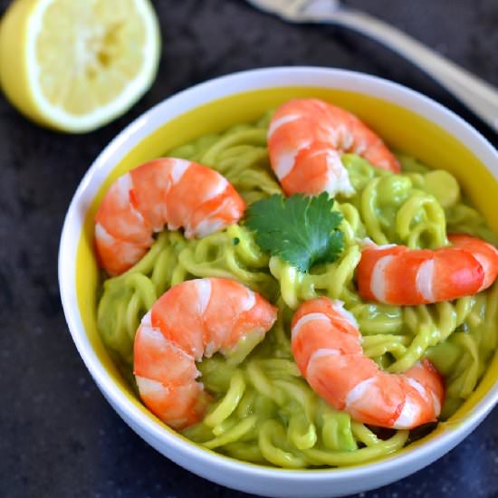 Zucchini Pasta with Avocado Sauce