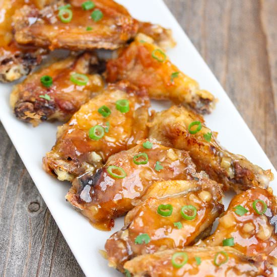 Honey Garlic Baked Chicken Wings