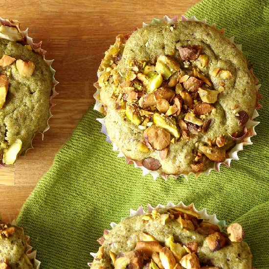 Green Tea Pistachio Muffins