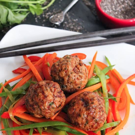 Chia Seed Pork Meatballs