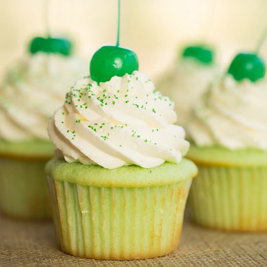 Shamrock Shake Cupcakes