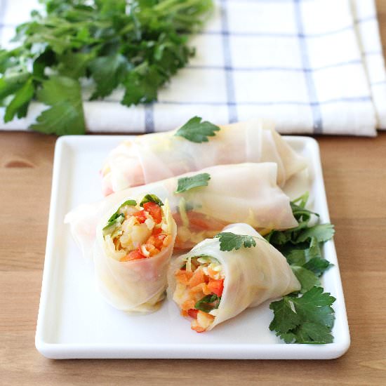 Garlic Shrimp Spring Rolls