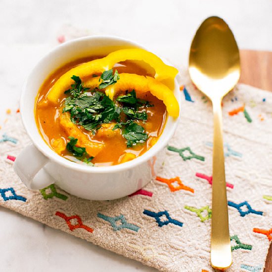 Curried Pumpkin and Red Lentil Soup