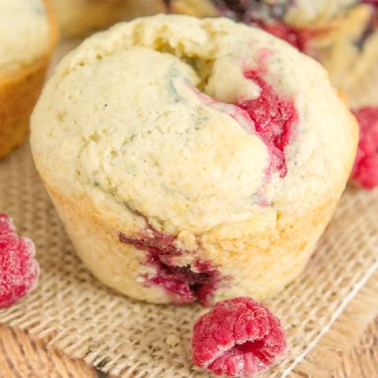 Blueberry and Raspberry Muffins