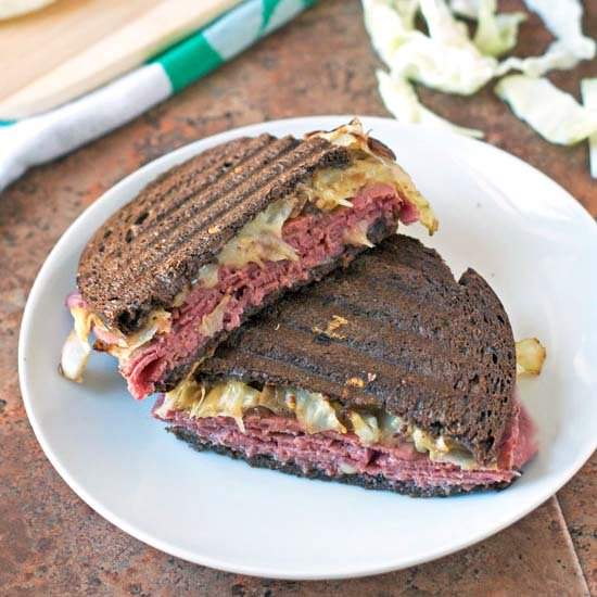 Corned Beef Cabbage Grilled Cheese