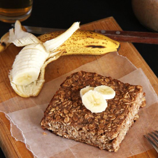 Banana Carob Baked Oatmeal