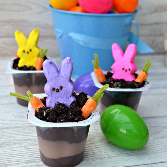 Peeps Pudding Cups in OREO Dirt