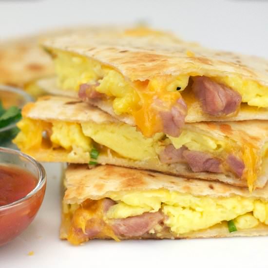 Ham & Cheese Breakfast Quesadilla