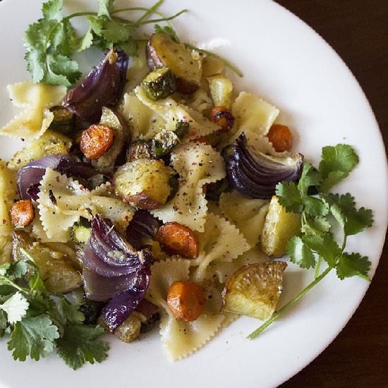 Grilled Veg with Farfalle