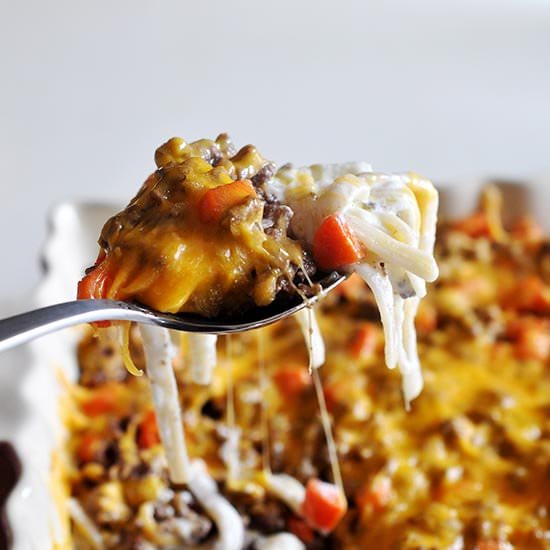 Beef, Cheese, & Carrot Casserole