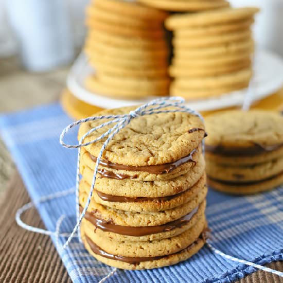 Peanut Butter & Nutella Cookies