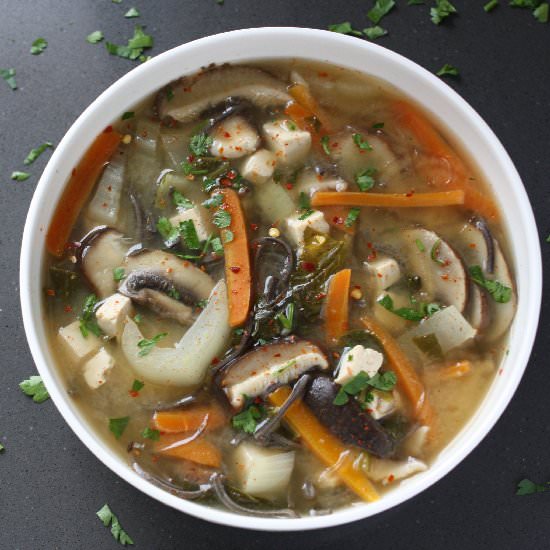 Veggie Noodle Miso Soup
