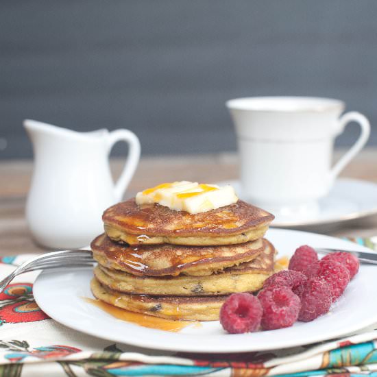 Banana Chocolate Chip Pancakes