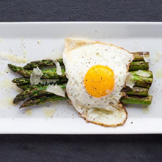 Asparagus + Fried Egg + Parmesan