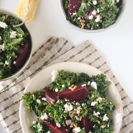 Beet and kale salad
