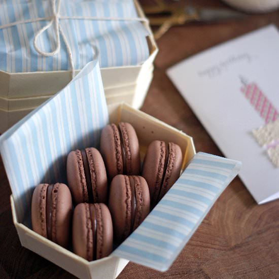 Chocolate orange macarons