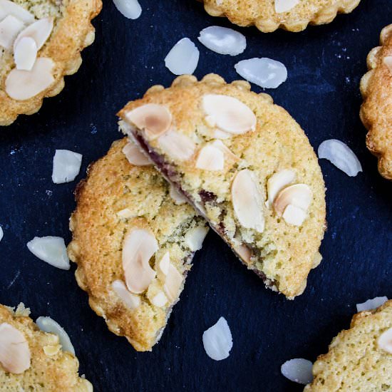 Raspberry and Almond Tartlets