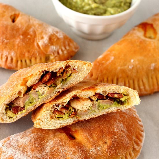 Chicken, Bacon and Avocado Calzones