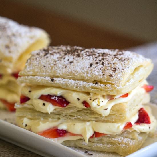 Strawberry Cheesecake Napoleons