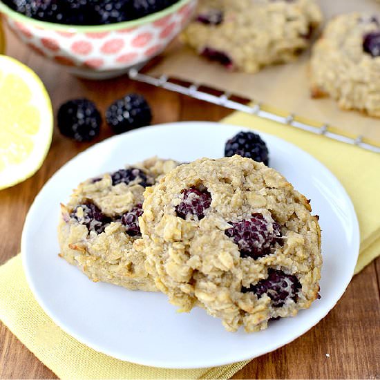 Lemon Blackberry Breakfast Cookies