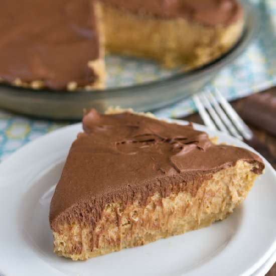 No-Bake Peanut Butter Twix Pie
