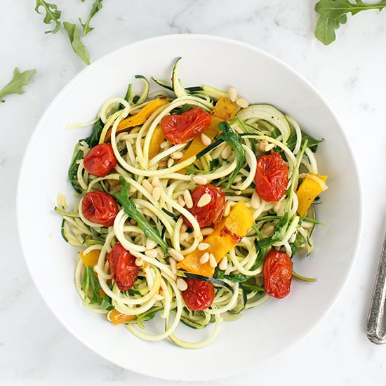 Roasted Pepper Zucchini Pasta