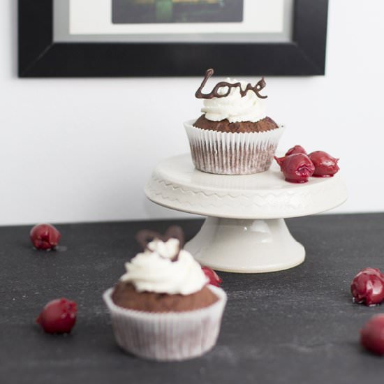 Cherry Chocolate Cupcake