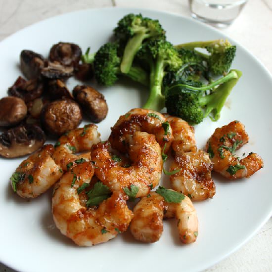 Paleo Sticky Shrimp