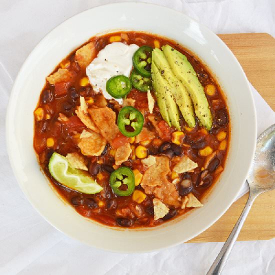 Roasted Corn and Lime Tortilla Soup