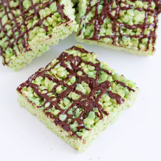 Pistachio Pudding Krispie Treats