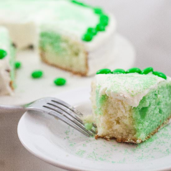 Green & White Cake