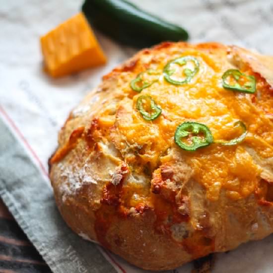 Rustic Jalapeño Cheddar Loaf