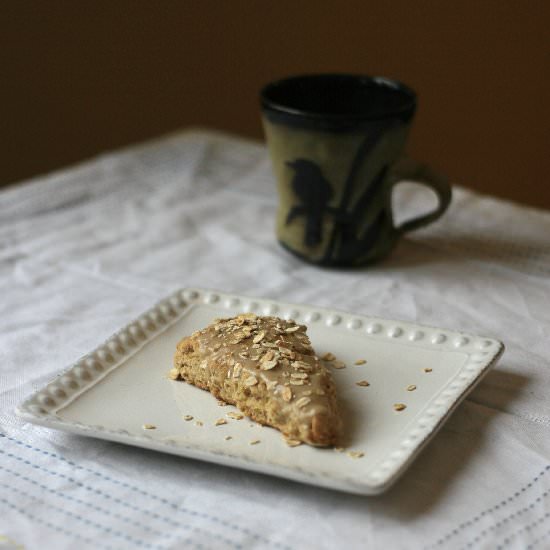 Irish Oatmeal Maple Glazed Scone