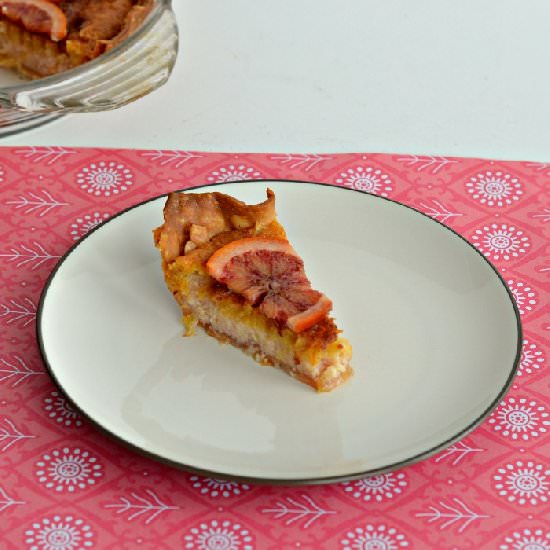Blood Orange Chess Pie