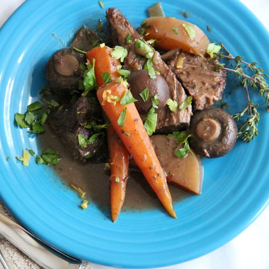 Wine-Braised Beef, Carrot & Daikon