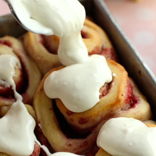 Strawberry Buttermilk Rolls