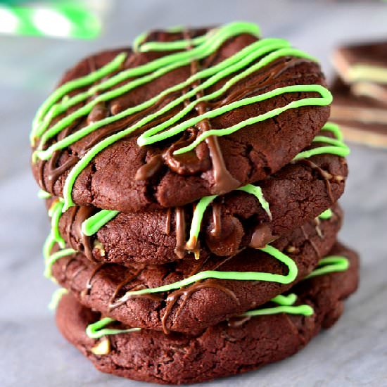 Chocolate Mint Pudding Cookies