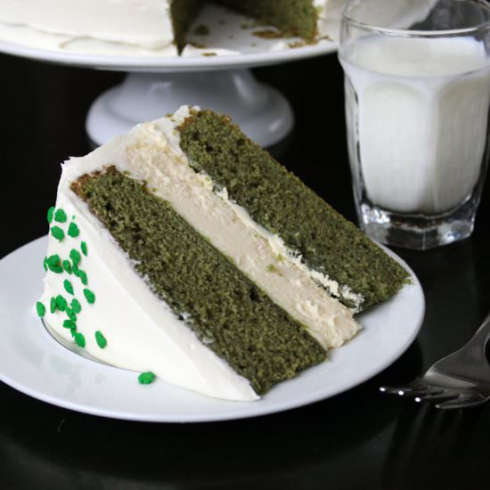 Green Velvet Baileys Cheesecake