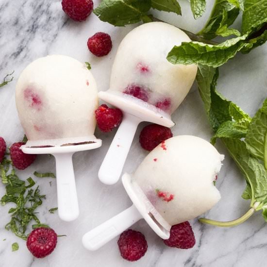 Raspberry Mint Popsicles
