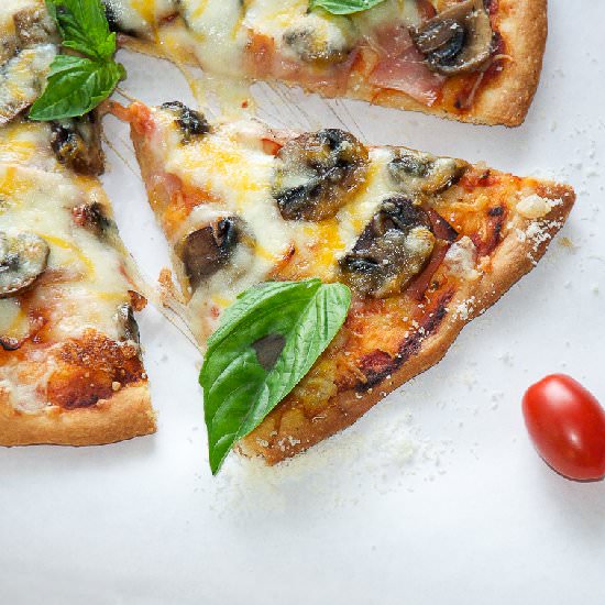 Ham and Mushroom Pizza