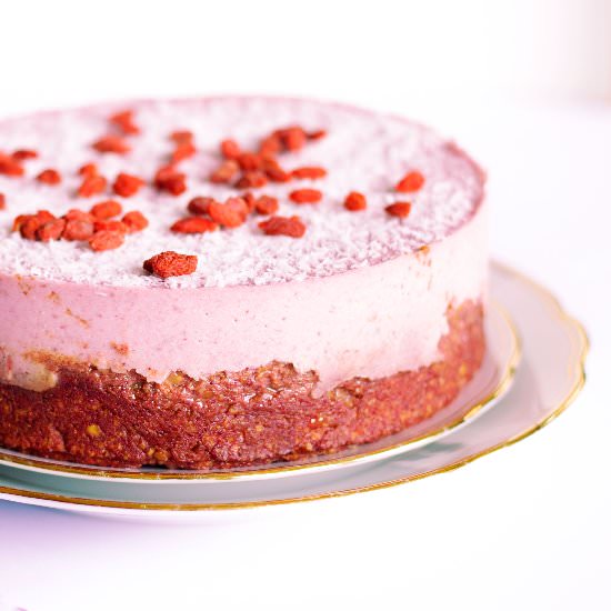 Luscious Strawberry Coconut Cake
