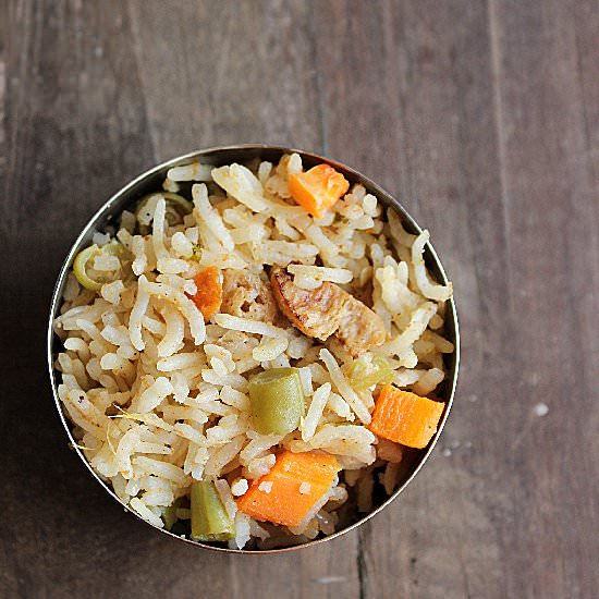 Soya Chunks Pulao