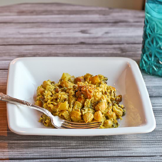 Curried Chickpea Casserole