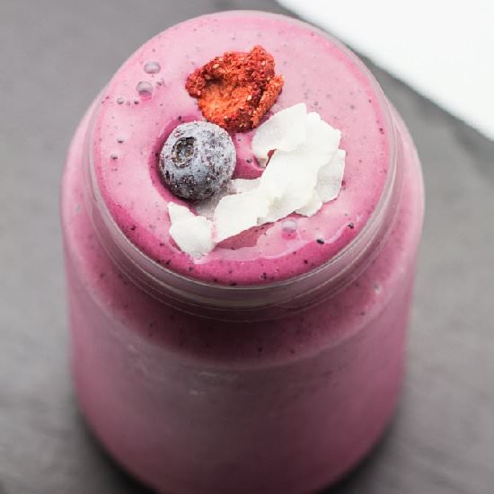 Blueberry-Strawberry-Maca Smoothie