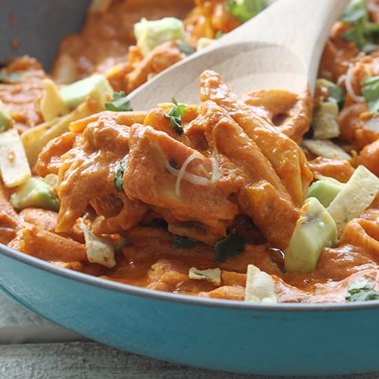 Chicken Enchilada Pasta Skillet