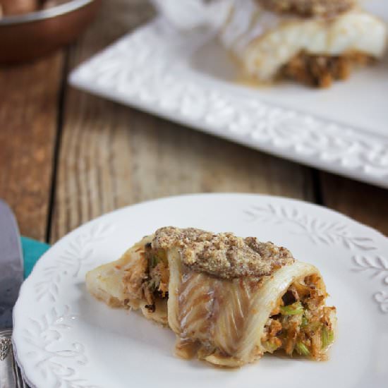 Crabmeat Stuffed Encrusted Cod