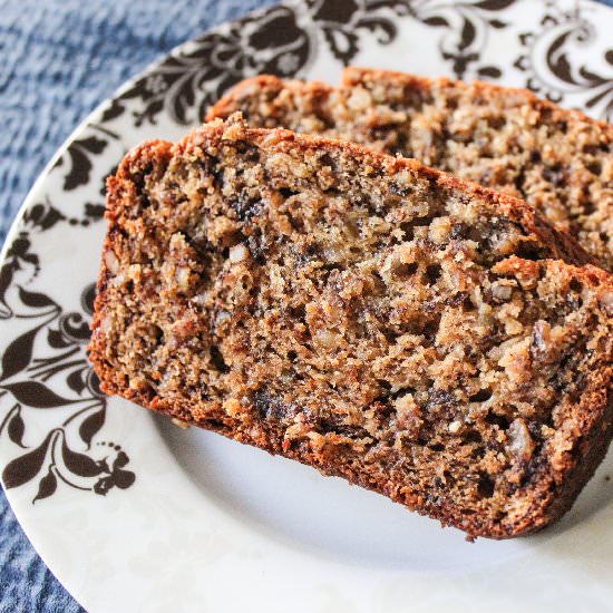 Chocolate Chip Banana Walnut Bread