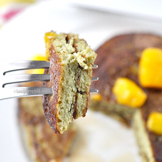 Matcha Mango Coconut Pancakes